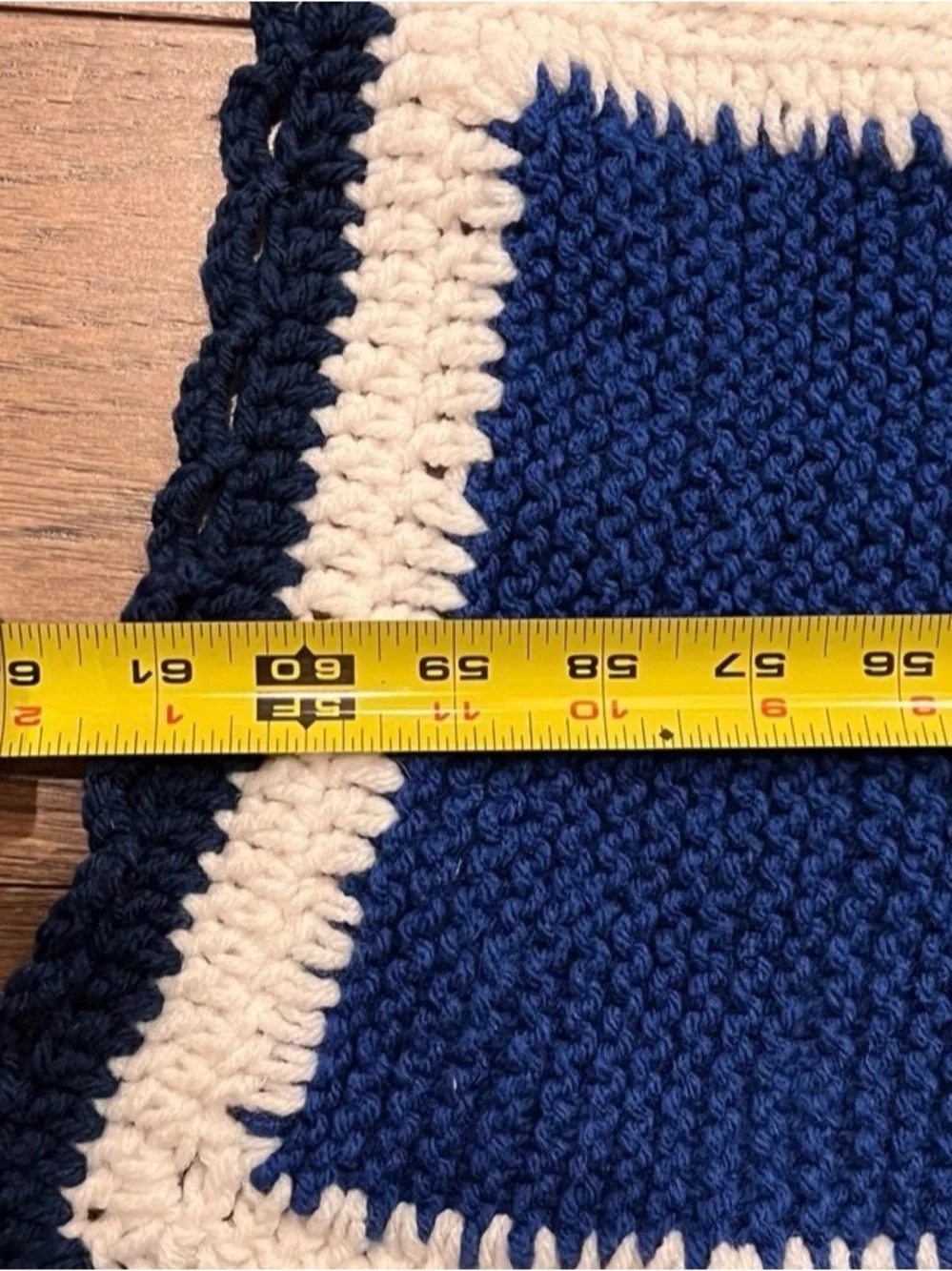 Handmade throw afghan 34 x 61